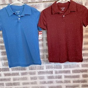 Cat and Jack polo maroon & blue Sz 8/10